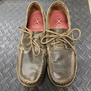 Twisted X Women's WDM0003 Driving Mocs Boat Shoes Leather Brown - SIZE 8.5M